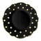 Smarty Had A Party 10.25" Black with Gold Dots Round Blossom Disposable Plastic Dinner Plates (120 Plates), 120PK 980-BG-CASE - alternate 2